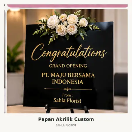 Papan Bunga Akrilik Jcc Senayan